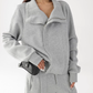 Stand Collar Cropped Jacket/Casual Wide Pants ACS0360