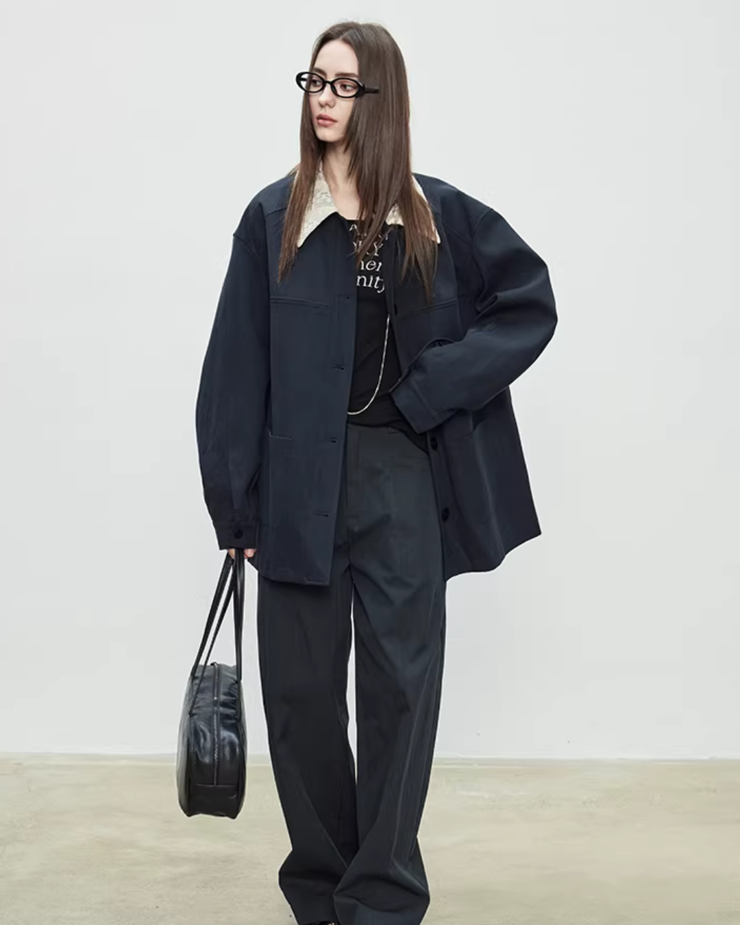 Patchwork Mid-Length Trench Coat TEO0008