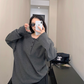 Half Button Loose Top YLS0985