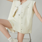 Round Collarless Vest / Half Pants FER0344