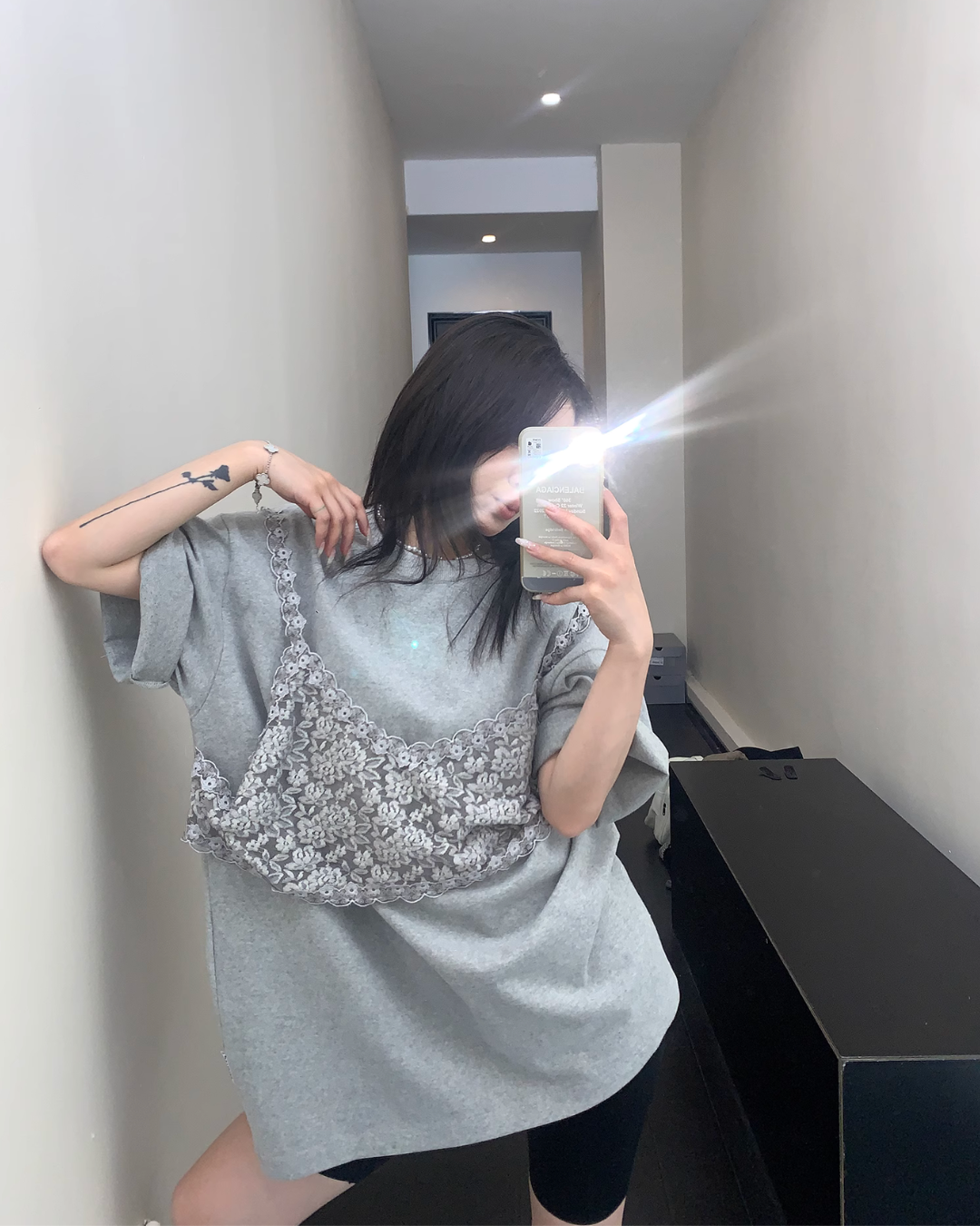 Race Bustier Layered Style T-shirt YLS0877