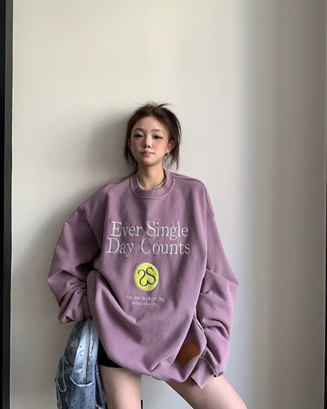 Letter Embroidered Pullover YLS1055