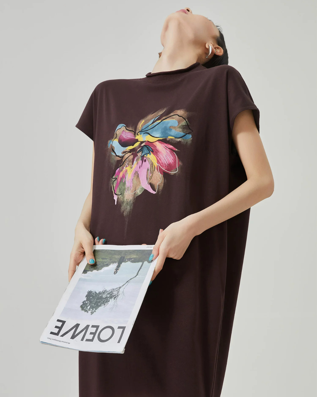 Floral Print Sleeveless Dress FER0140