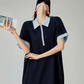 Polo Collar Short Sleeve Dress FER0208