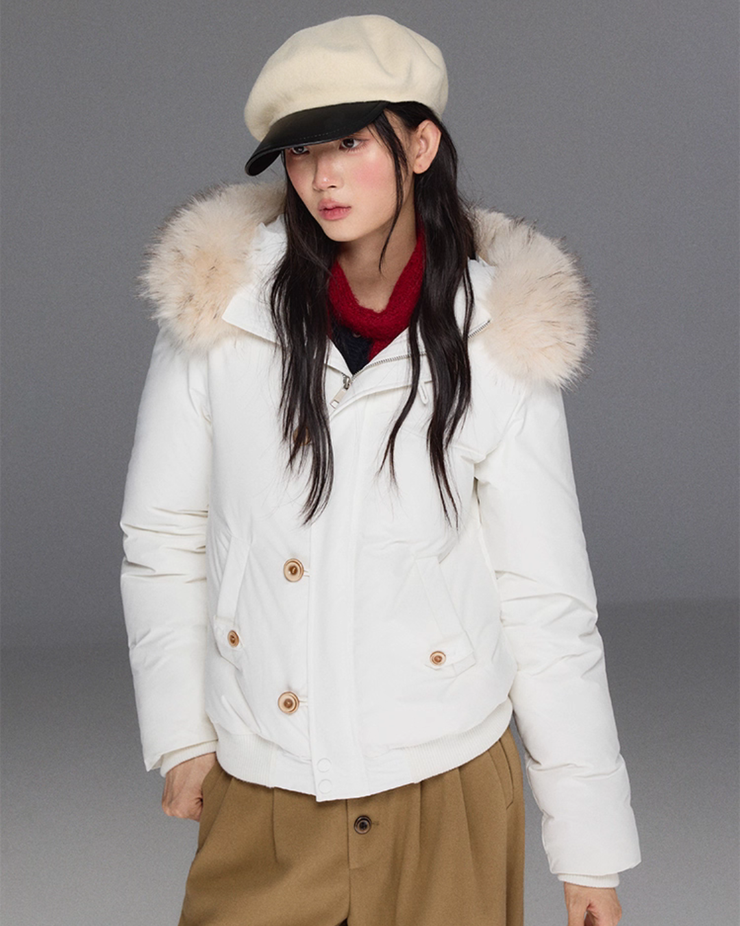 Fur Hood Down Jacket TRK0008