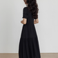 Round Neck Linen Long Dress VAS0132