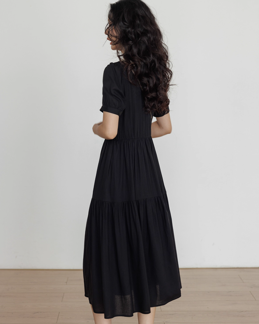 Round Neck Linen Long Dress VAS0132