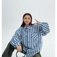 Loose Check Blue Shirt YLS0096