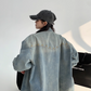 Gold Button Loose Denim Shirt YLS0740