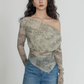 Asymmetrical Sheer Top VAS0071