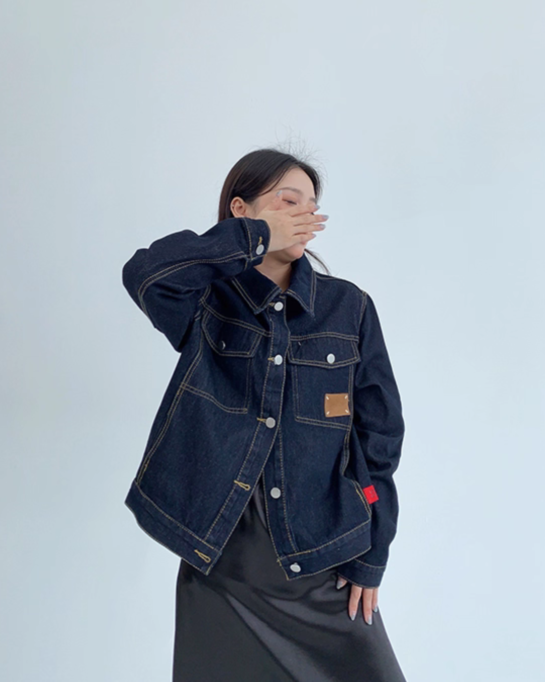 Dark Blue Stitch Denim Jacket YLS0901