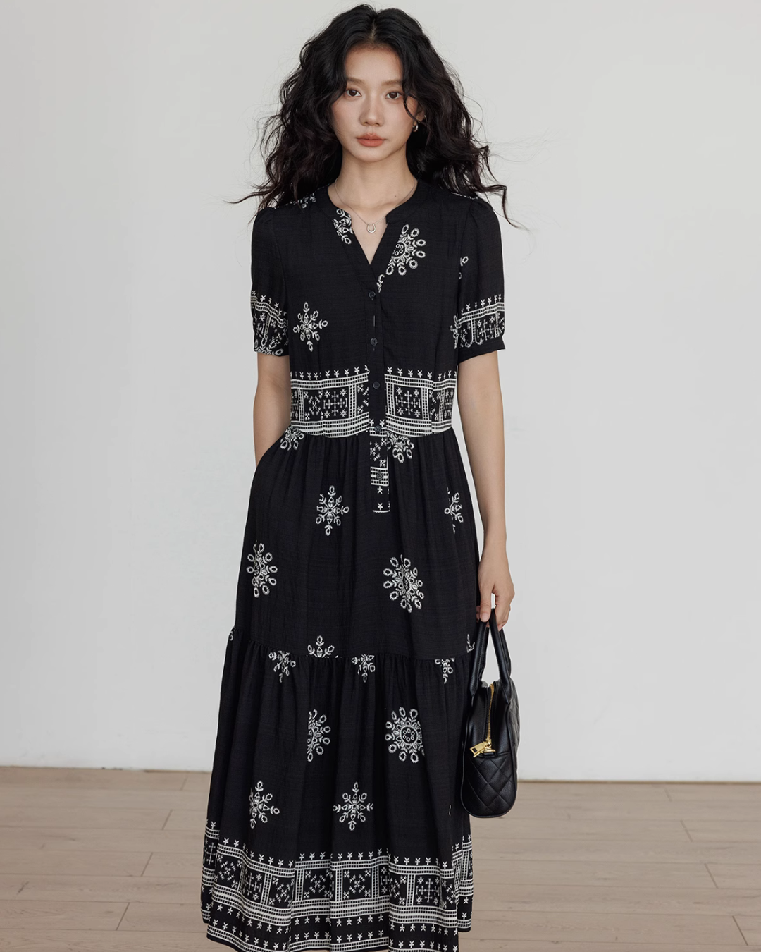 Summer Embroidered Vintage Dress VAS0100