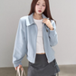 Casual Loose Short Jacket/Crew Neck Short-Sleeve T-Shirt WDB0028