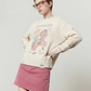 Crew Neck Printed Top / Pink Mini Skirt LLA0631