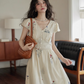 V-Neck Floral Flare Dress SMS0005