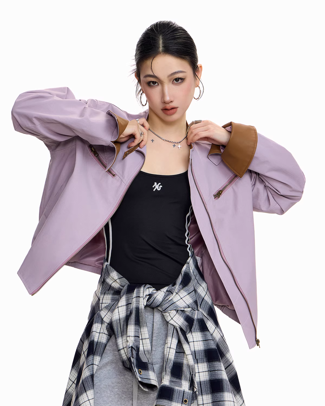 Zip Design Short Jacket ICM0084