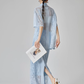 Panel Lace Color Shirt / Ornament Panel Lace Skirt FER0107