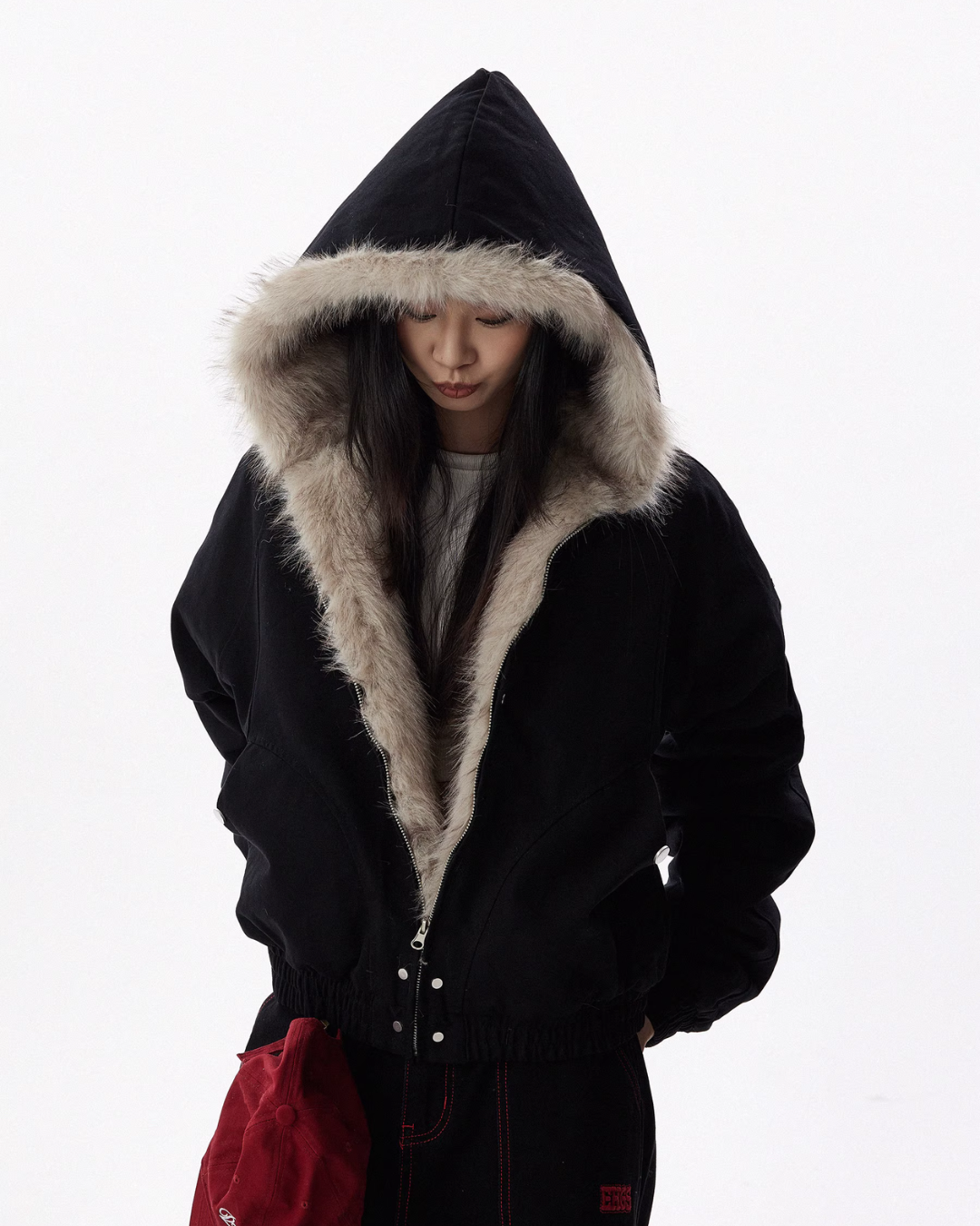 Fur Hooded Zip Jacket HGX0022