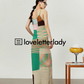 Long Knit Color Dress LLA0057