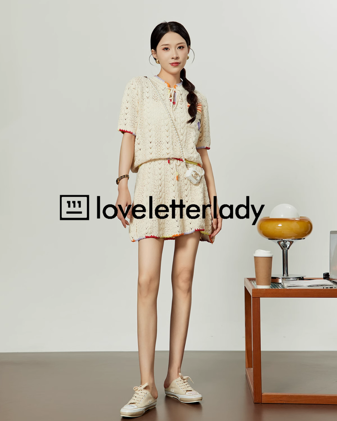 Butterfly Embroidered Knit Tops / Knit Skirts LLA0067