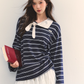 Marine Stripe Long Sleeve Top ASG0069