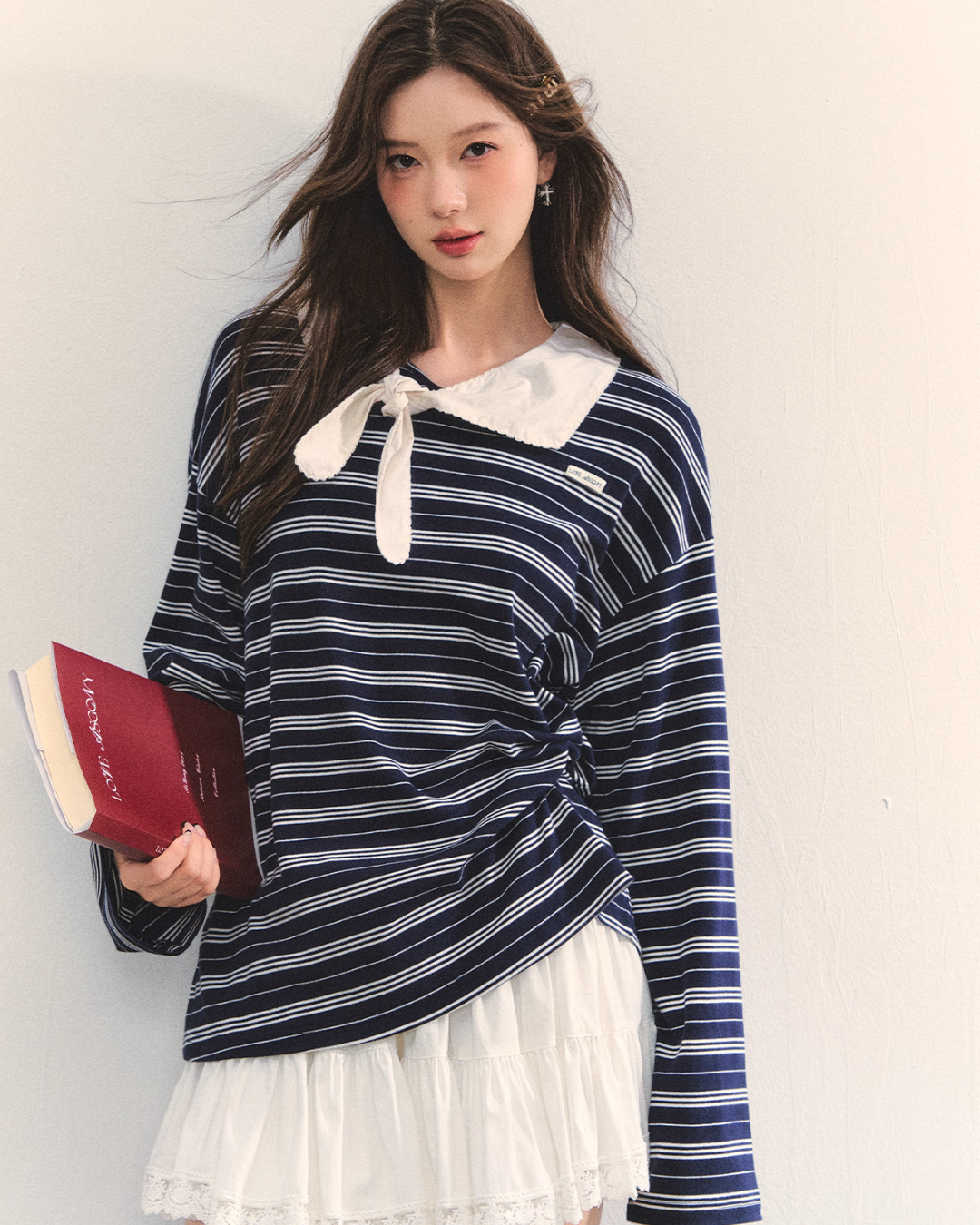 Marine Stripe Long Sleeve Top ASG0069