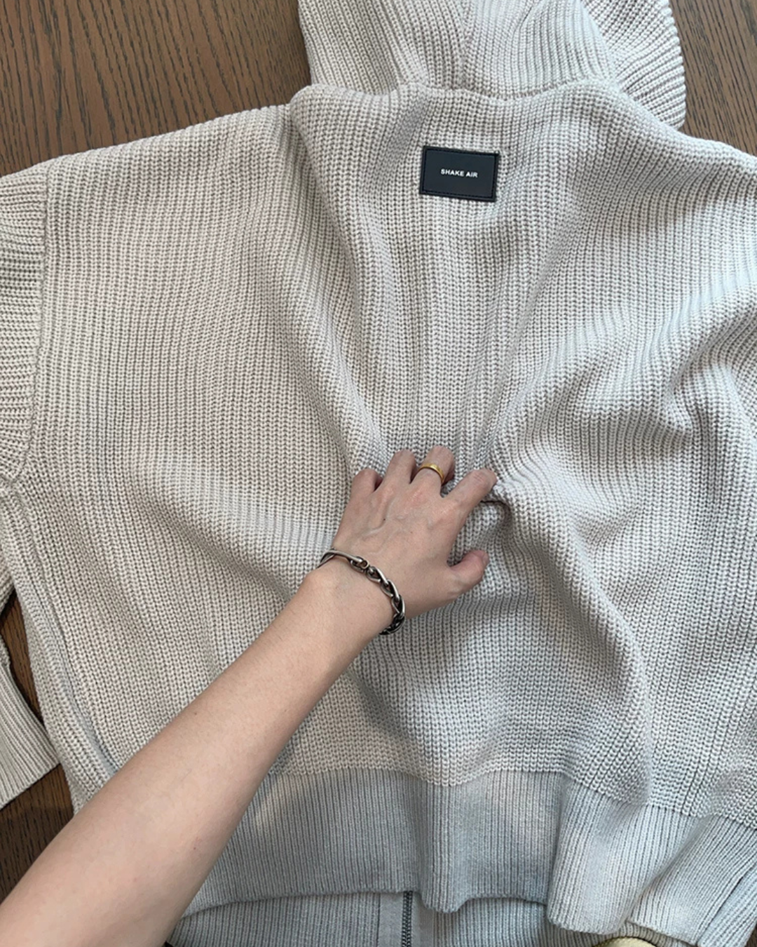 Zip-Up Knit Hoodie DAZ0007