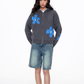 Flower Motif Knit Zip UDS0003