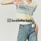 Pastel Summer Knit Vest / Wide Denim Pants LLA0186