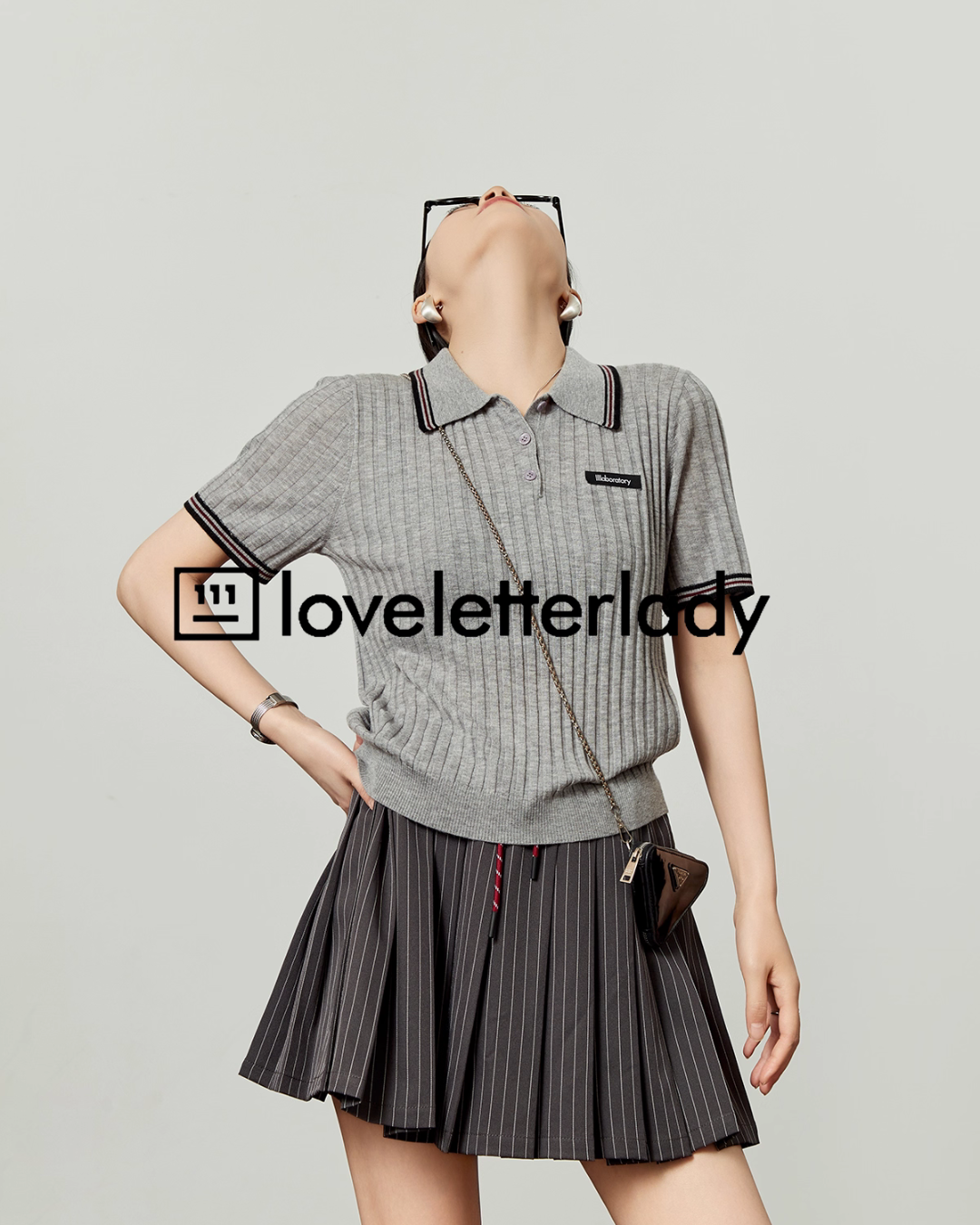 Polo Collar Knit Top LLA0489