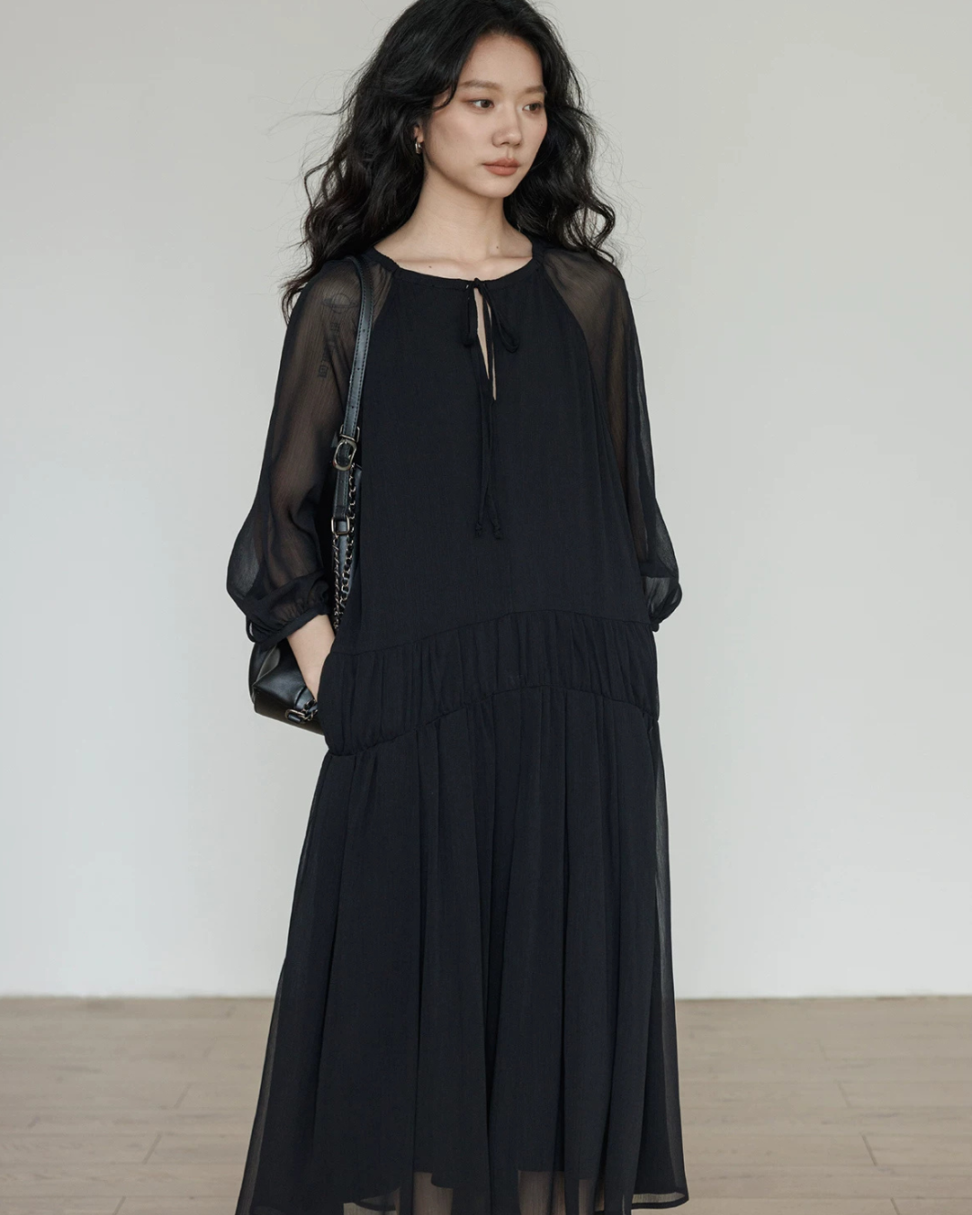Feminine Tiered Long Dress VAS0197