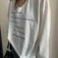 V-Neck Print Long Sleeve T-Shirt  YLS1044