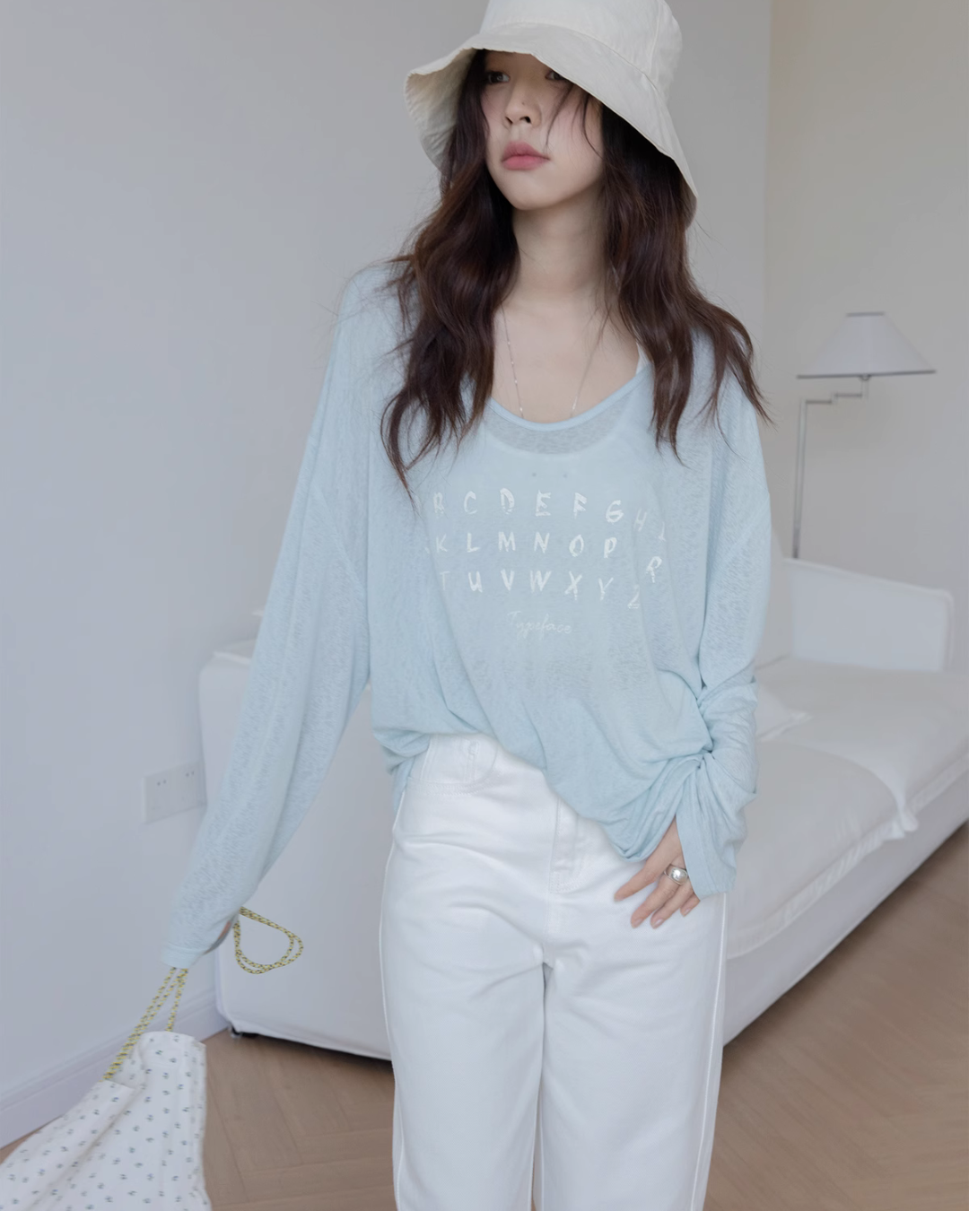 Round Neck Thin Long Sleeve Top VNS0014