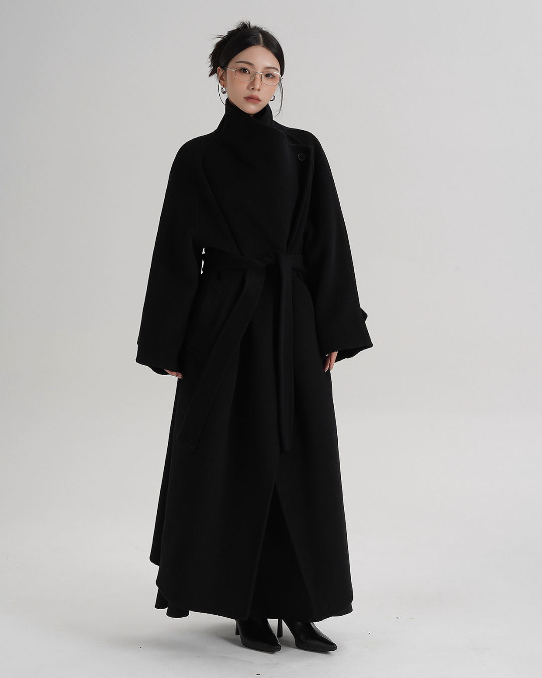 Tie Waist Wool Coat SRS0362