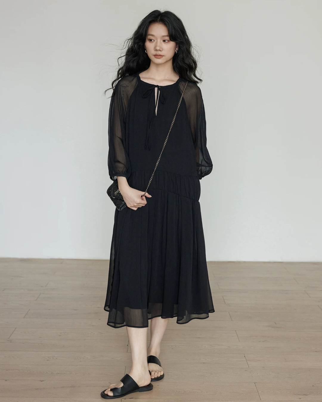Feminine Tiered Long Dress VAS0197