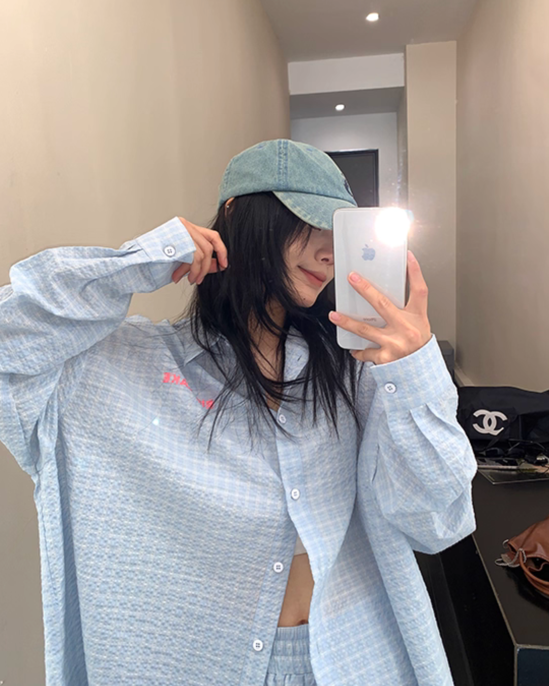 Plaid Long Sleeve Shirt / Loose Pants YLS0916