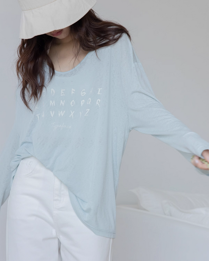 Round Neck Thin Long Sleeve Top VNS0014