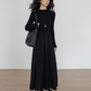 Mock Neck Top Docking Flare Skirt VAS0183