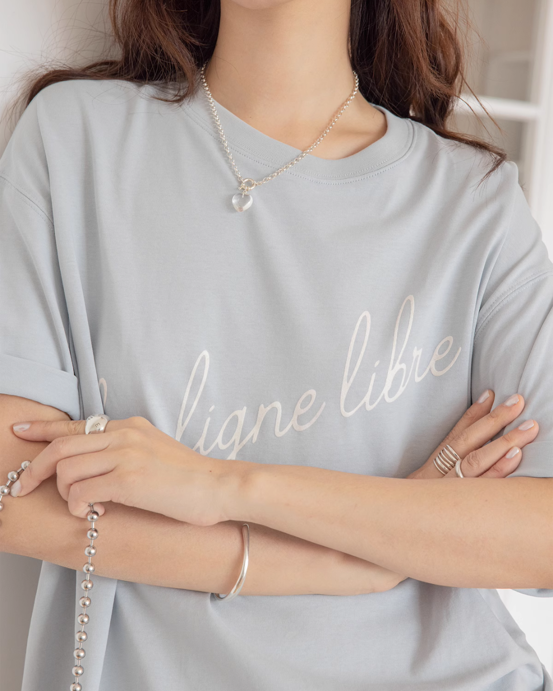 Cursive Logo Loose T-Shirt VNS0008