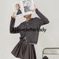 Round Neck Compact Knit Cardigan LLA0414