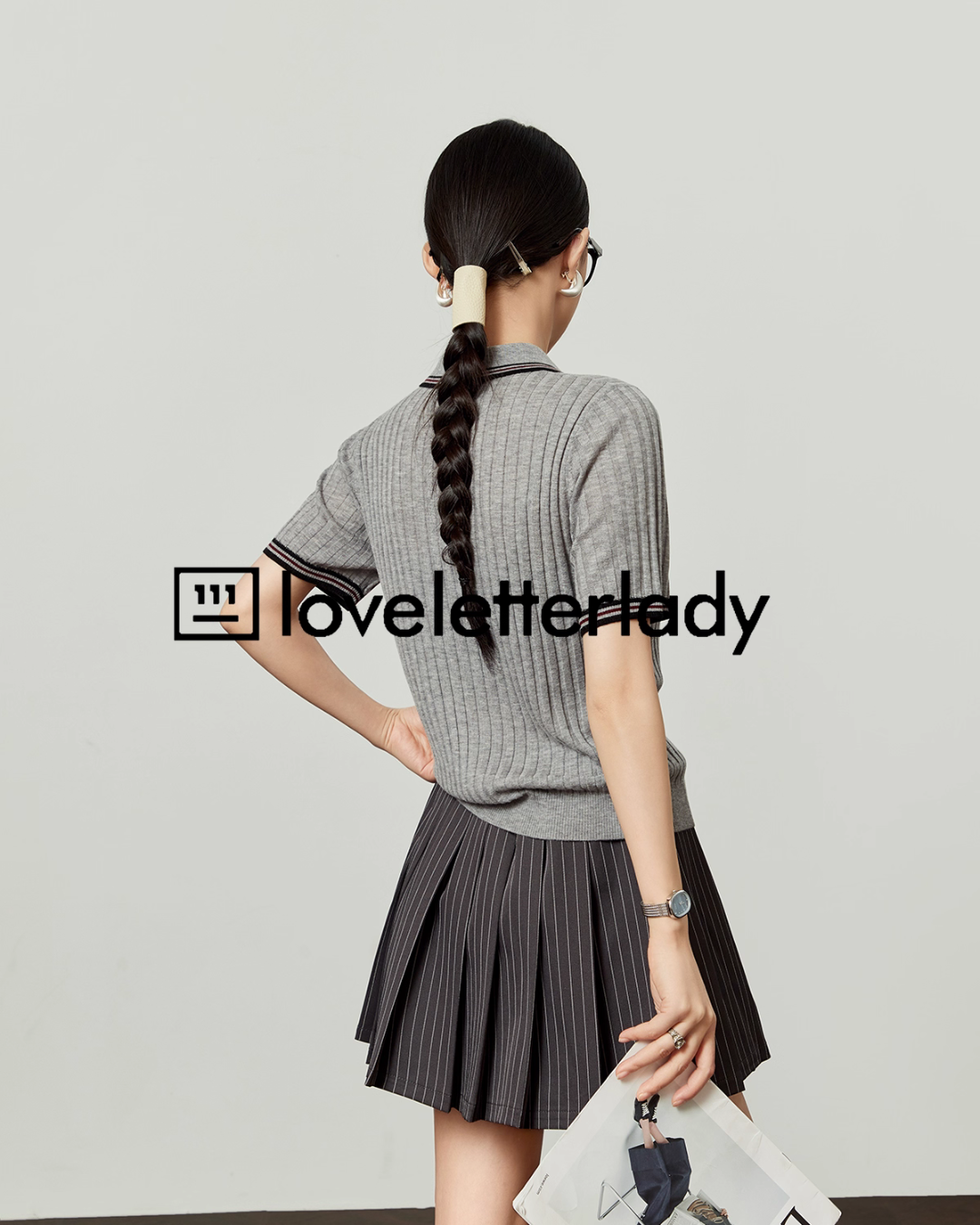 Polo Collar Knit Top LLA0489