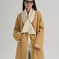 Scarf Collarless Coat SRS0412