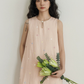 Flower Embroidery Pearl Button Long Dress VAS0203