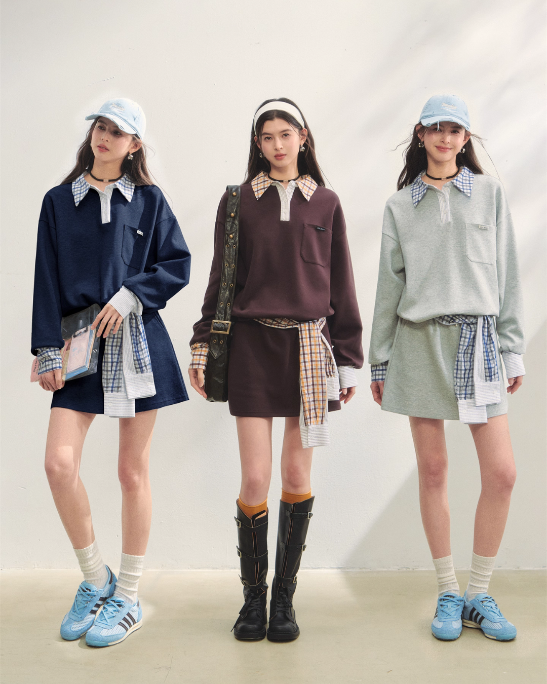 Paid Collar Polo Knit / Mini Skirt ASG0072