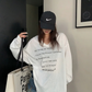 V-Neck Print Long Sleeve T-Shirt  YLS1044