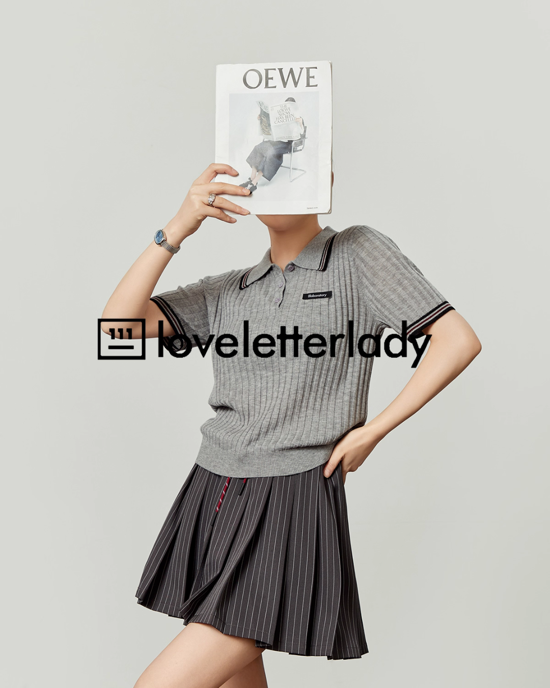 Polo Collar Knit Top LLA0489