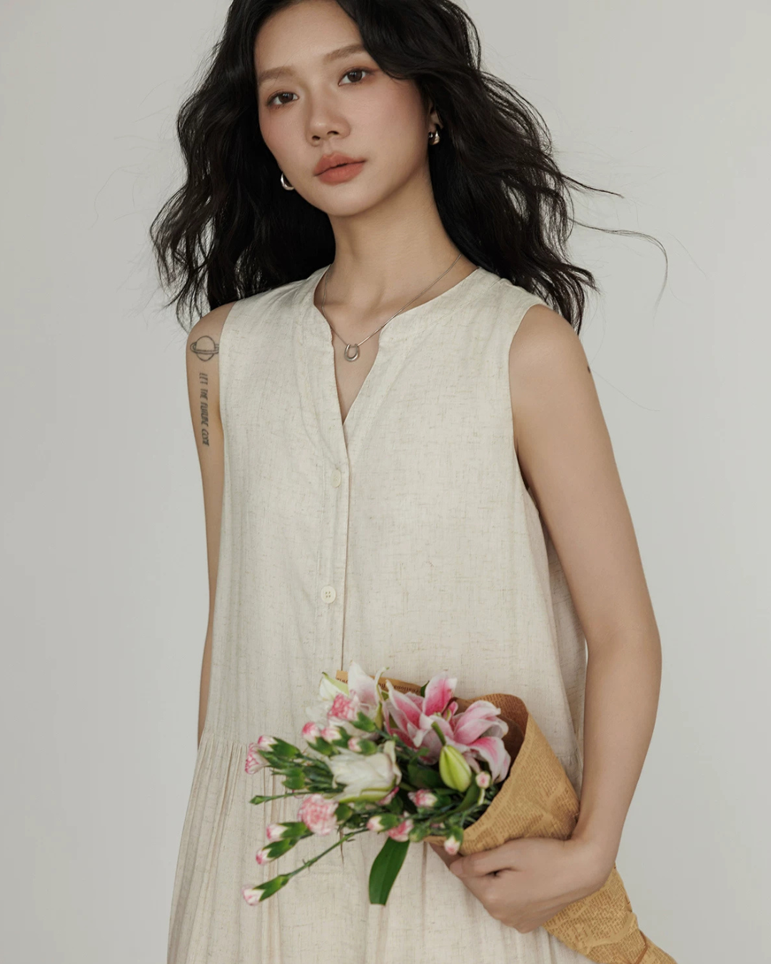 Sleeveless Tiered Mini Dress VAS0202