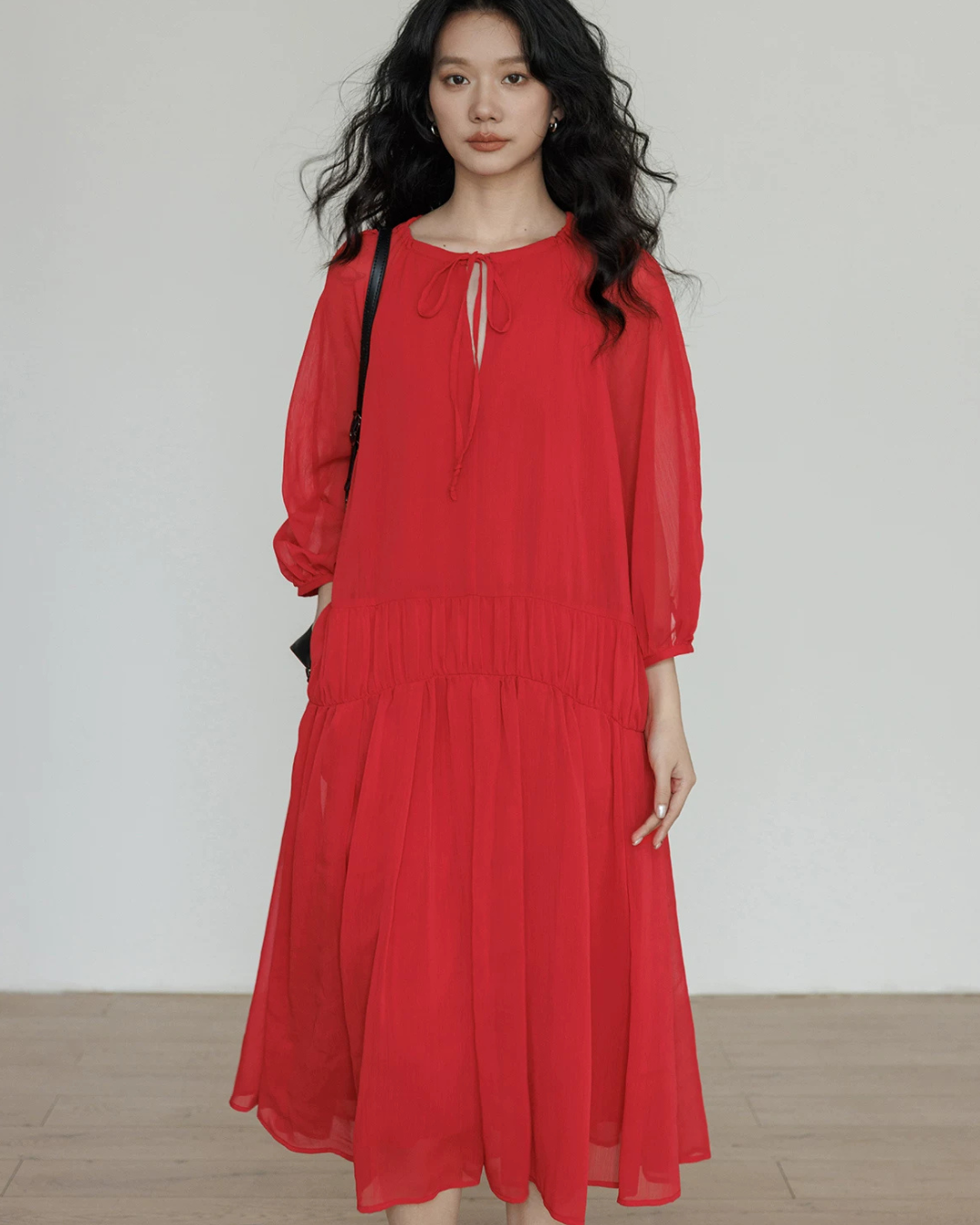 Feminine Tiered Long Dress VAS0197