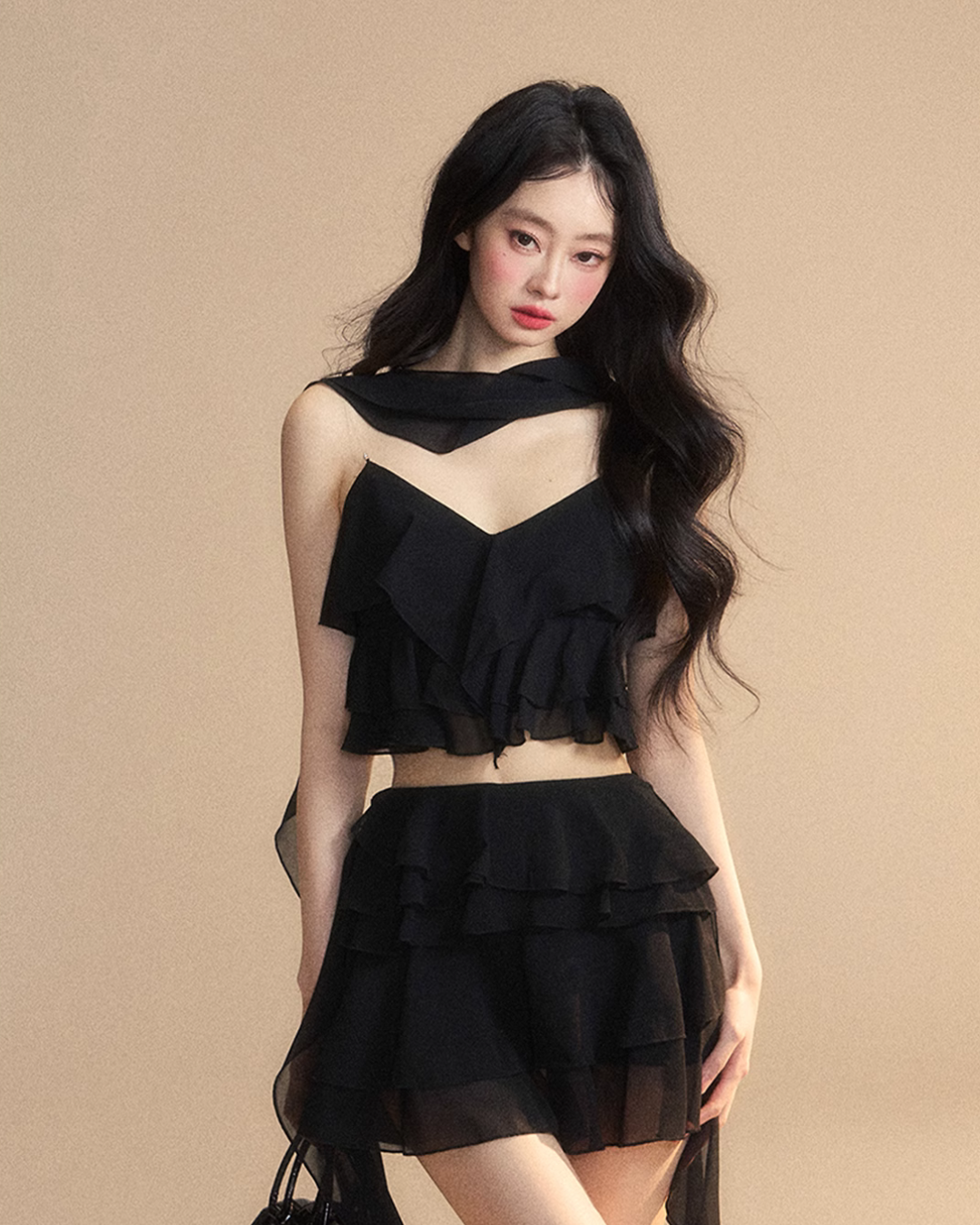Chiffon Ruffle Tops / Chiffon Skirts LAS0019