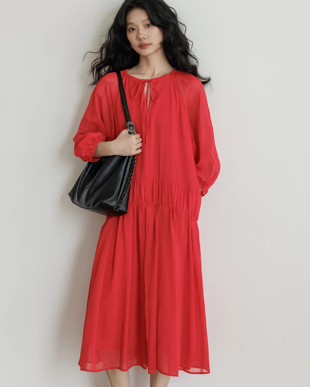 Feminine Tiered Long Dress VAS0197